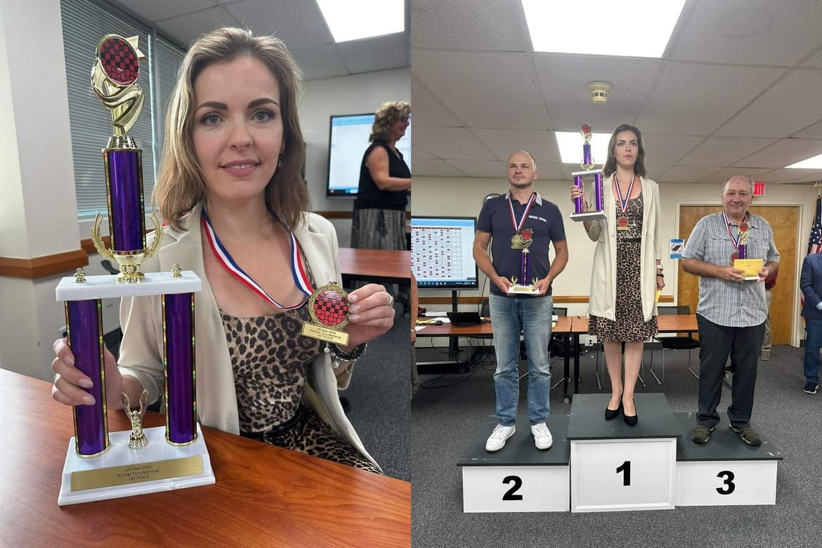 Вікторія Мотрічко тріумфувала на міжнародному турнірі з шашок-100 у США