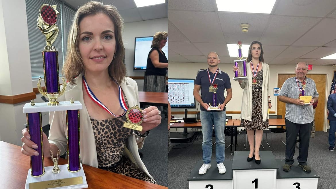 Вікторія Мотрічко тріумфувала на міжнародному турнірі з шашок-100 у США