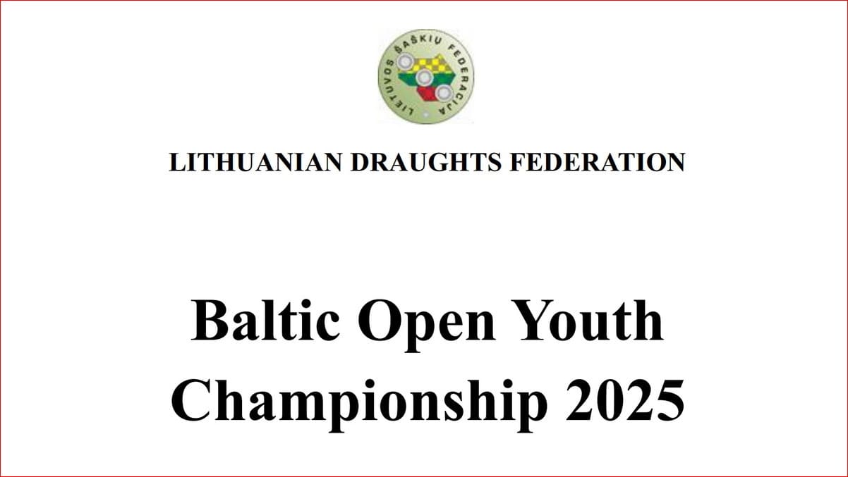 Анонс. Молодіжний чемпіонат Балтії – 2025 з шашок-100
