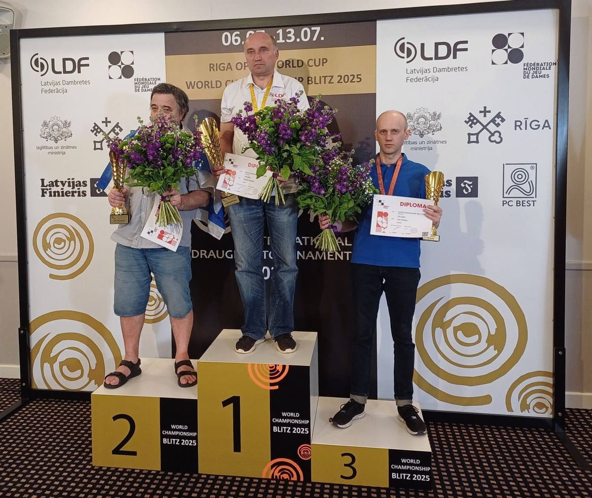 Юрій Анікєєв виборов бронзу бліцового чемпіонату світу – 2025 шашок-100